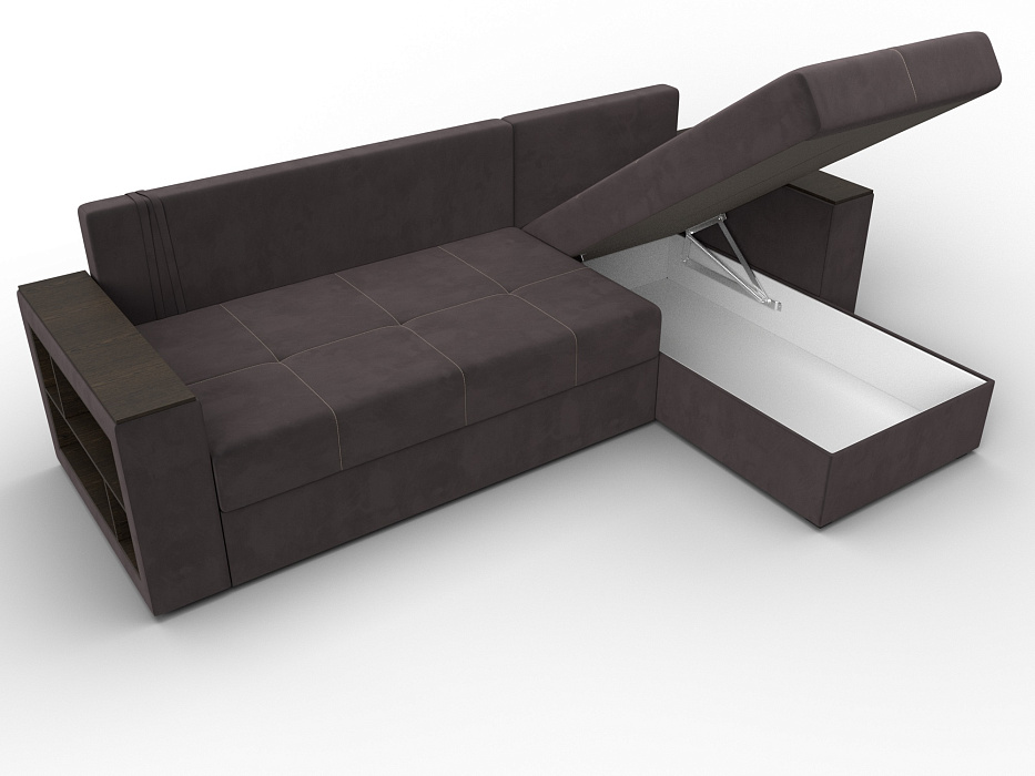 Диван угловой Дубай Лайт угол универсальный (seven 727 коричневый)