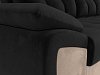 Угловой диван Нэстор правый угол (черный\бежевый цвет)