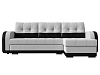 Угловой диван Марсель правый угол (белый\черный цвет)