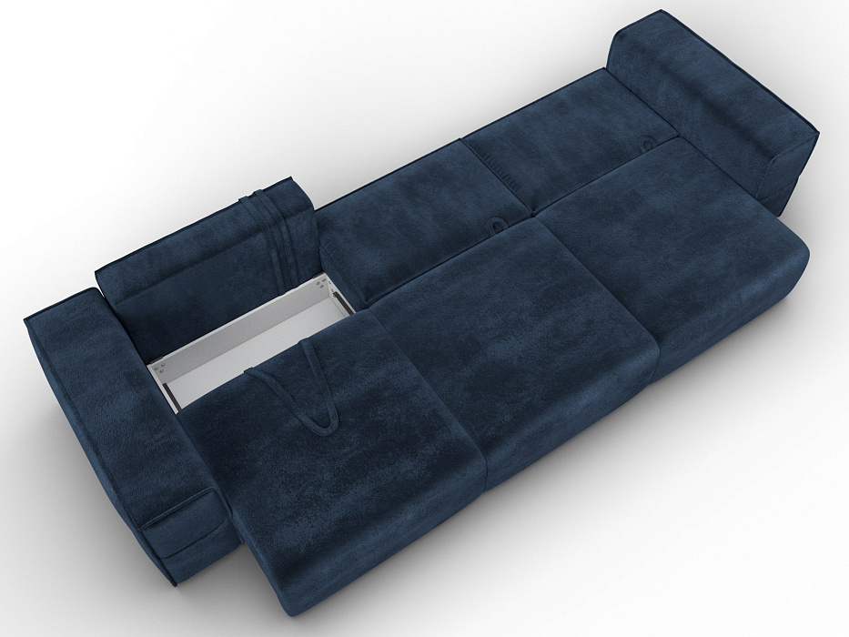 Диван прямой Лига-058 НПБ Лонг (tower 13 синий)