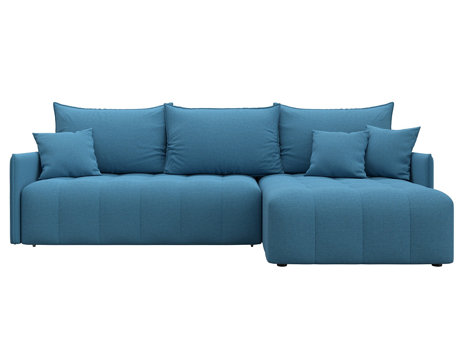 Диван угловой Лига-054 НПБ угол универсальный (амур 10 голубой)