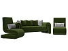 Набор Волна-1 (диван, 2 кресла) (зеленый цвет)