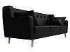 Прямой диван Брайтон 3 (черный цвет)