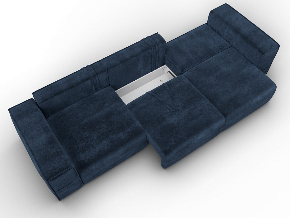 Диван прямой Лига-058 НПБ Лонг (tower 13 синий)