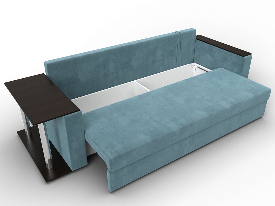 Диван прямой Атланта со столом слева (бирюзовый)