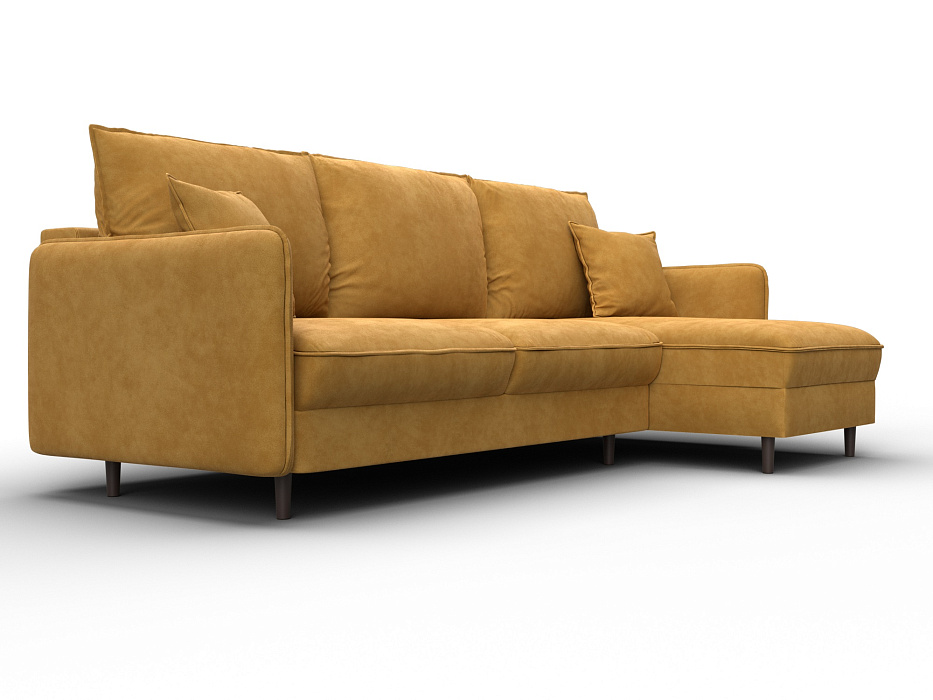 Диван угловой Лига-064 НПБ угол универсальный (brut 10 желтый)