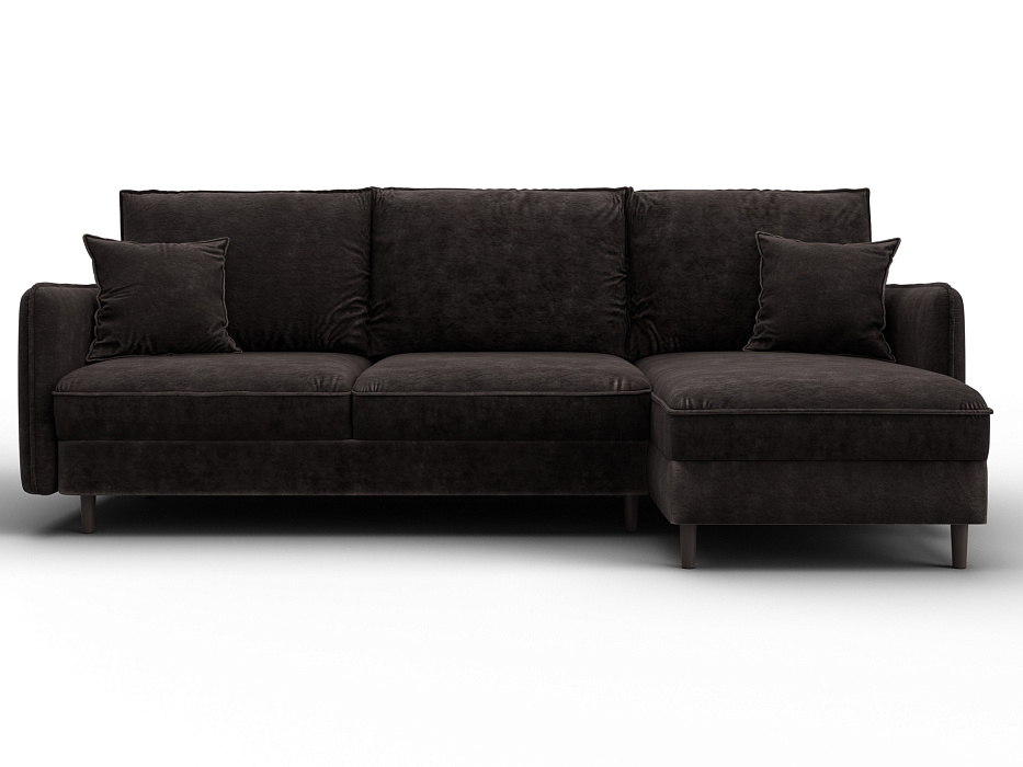 Диван угловой Лига-064 НПБ угол универсальный (brut 17 коричневый)