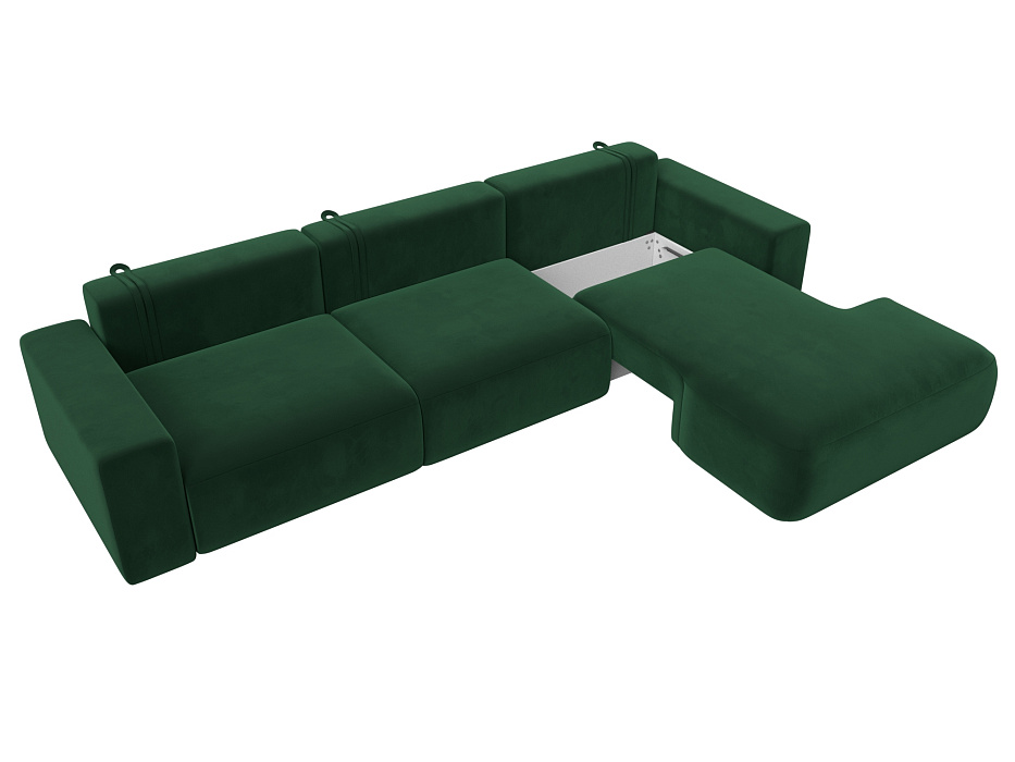 Диван угловой Лига-036 НПБ Классик Лонг правый угол (seven 626 зеленый)