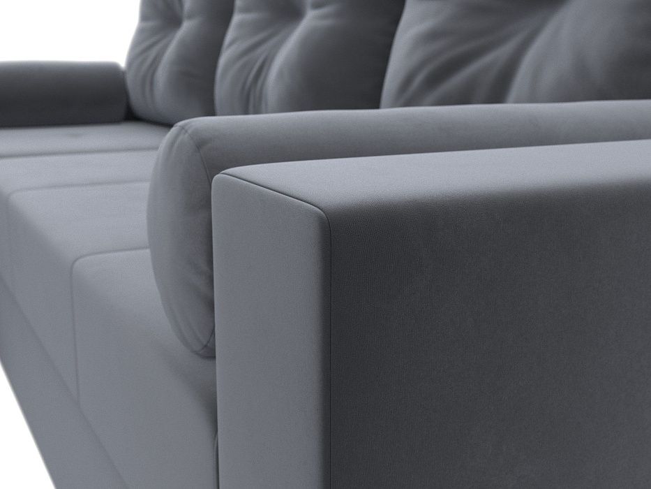 Диван угловой Верона Лайт левый угол (seven 17 серый)