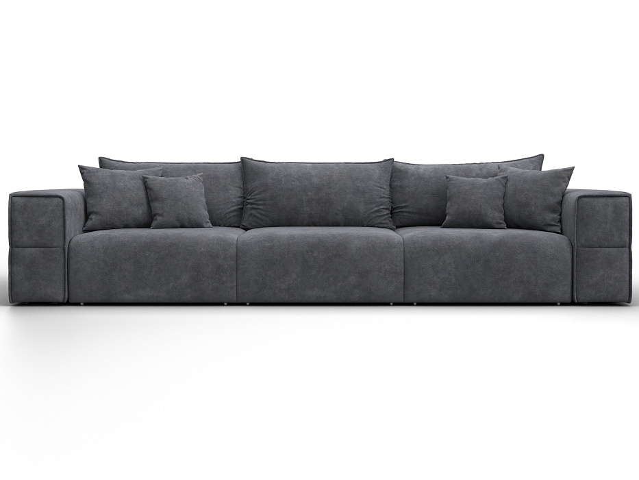 Диван прямой Лига-058 НПБ Лонг (brut 16 темно-серый)