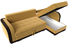 Угловой диван Марсель правый угол (желтый\коричневый цвет)