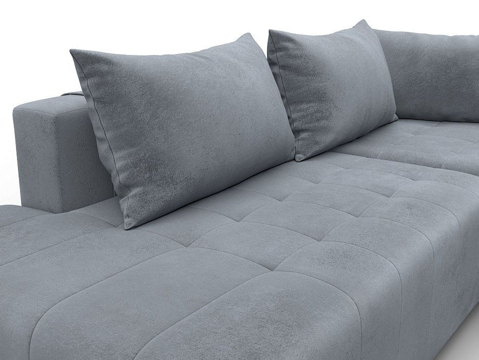 Диван угловой Лига-103 НПБ угол правый (tower 10 серый)