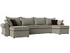 П-образный диван Элис (корфу 02\коричневый цвет)