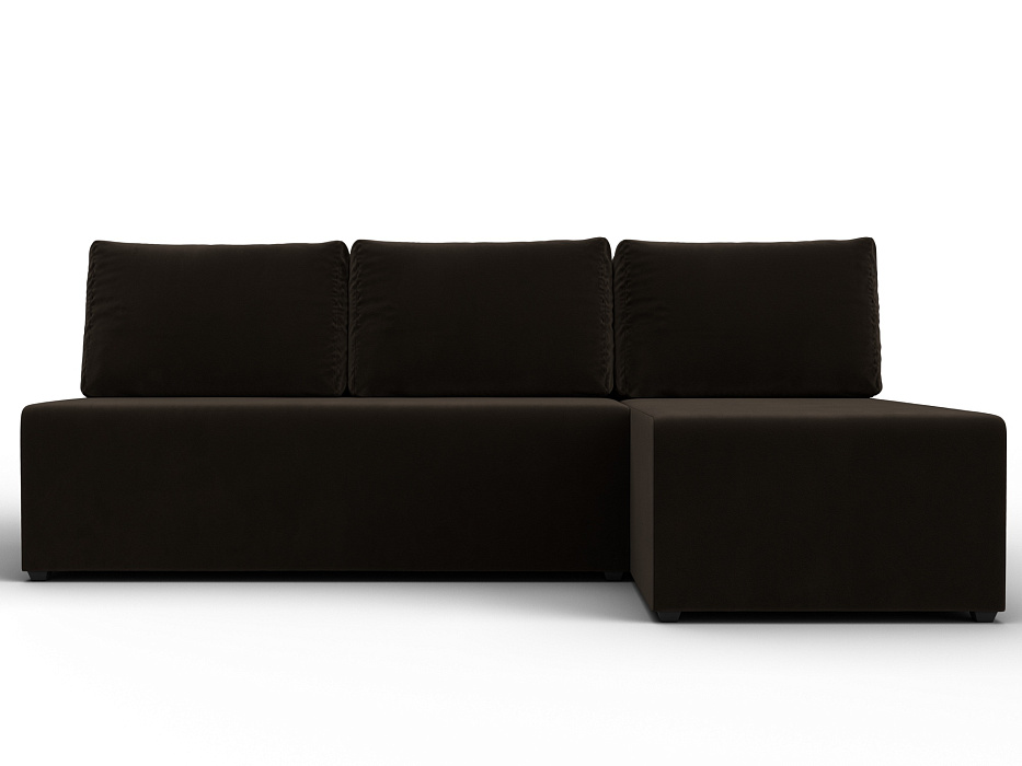 Диван угловой Поло правый угол (коричневый)