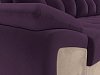 Угловой диван Нэстор правый угол (фиолетовый\бежевый цвет)