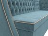 Кухонный угловой диван Лофт правый угол (бирюзовый\бежевый цвет)