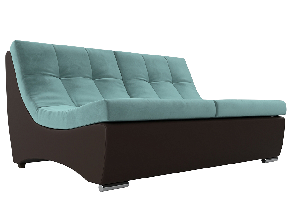 Модуль Монреаль диван (бирюзовый\коричневый цвет)