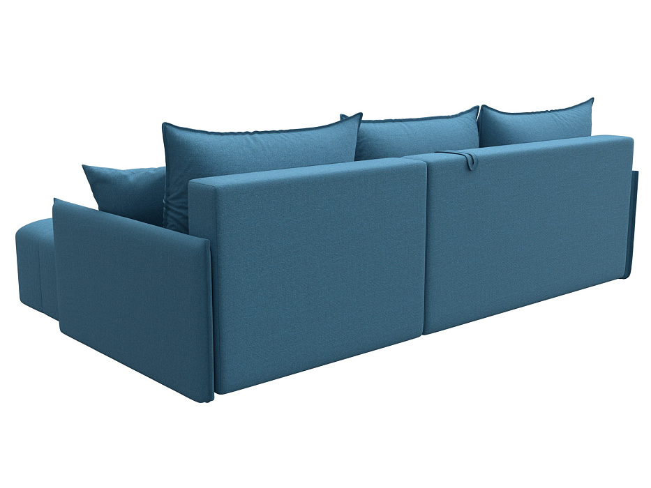 Диван угловой Лига-054 НПБ угол универсальный (амур 10 голубой)
