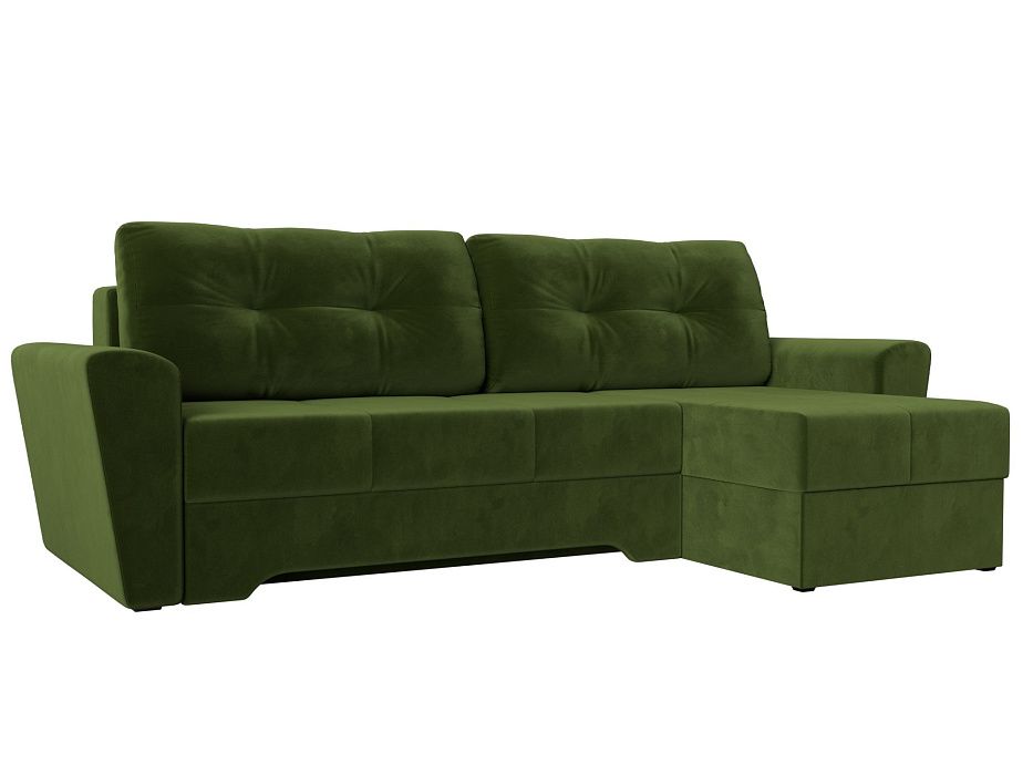 Угловой диван Амстердам правый угол (зеленый цвет)