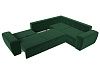Угловой диван Лига-008 Long правый (зеленый цвет)