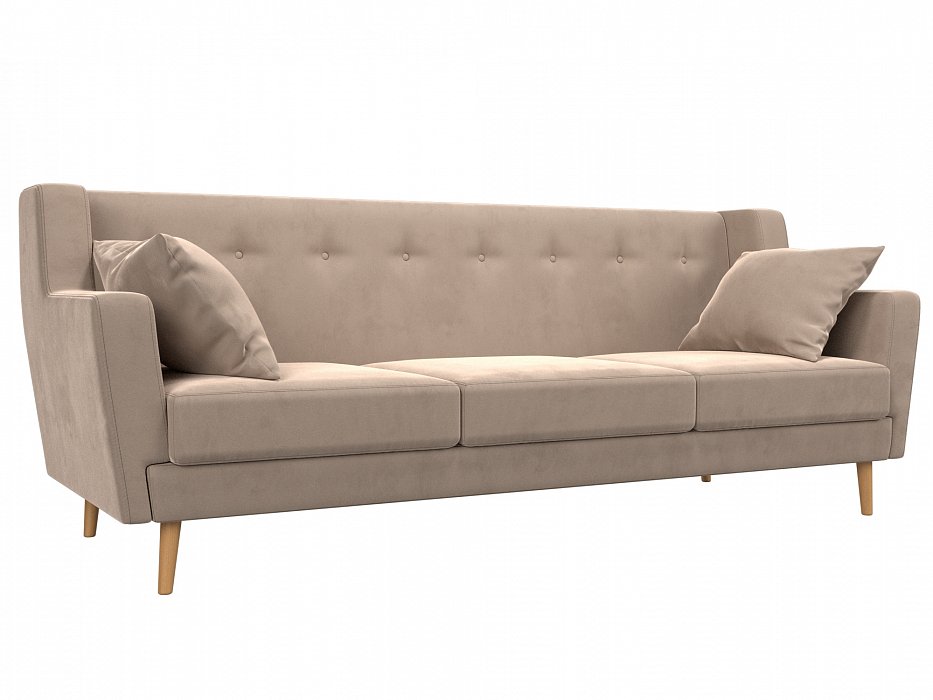 Прямой диван Брайтон 3 (бежевый цвет)