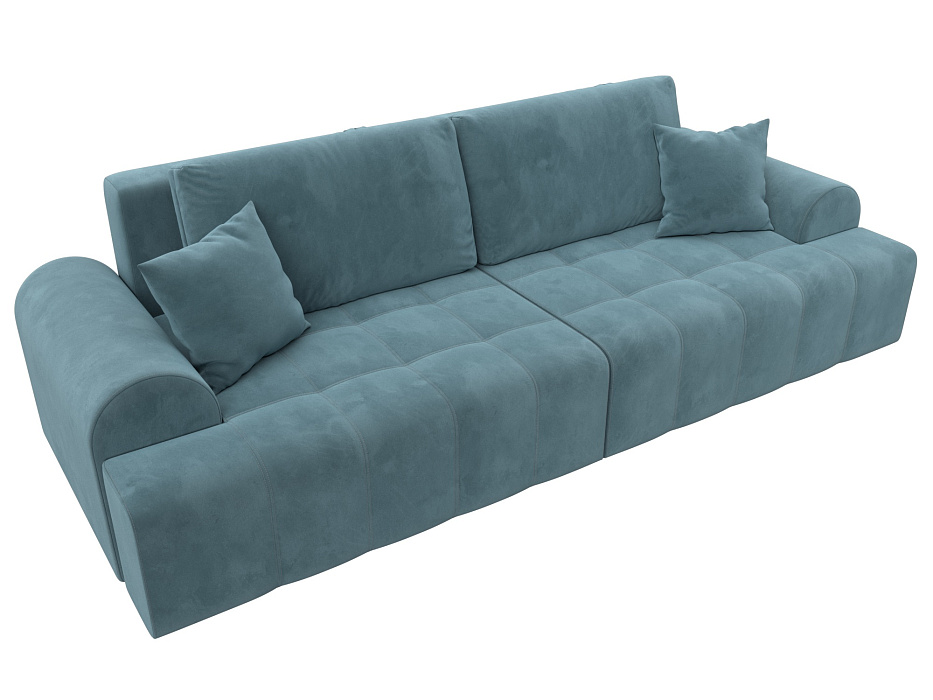 Диван прямой Лига-080 (велюр seven 113 бирюзовый)