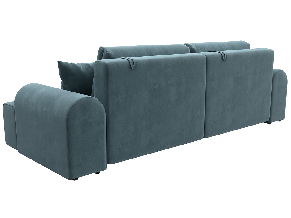 Диван прямой Лига-080 (велюр seven 113 бирюзовый)
