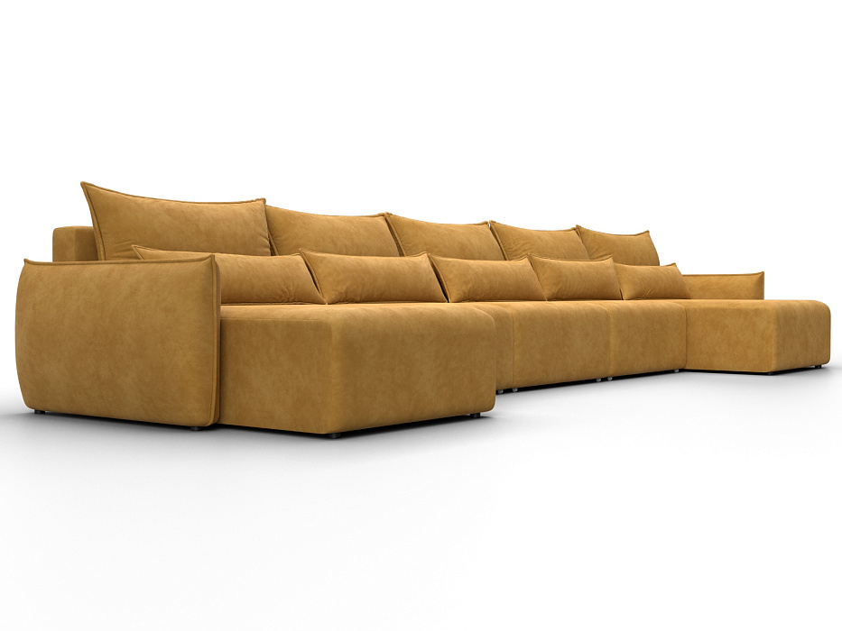 Диван П-образный Лига-051 НПБ МегаЛонг (brut 10 желтый)