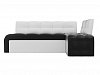Кухонный угловой диван Люксор правый угол (черный\белый цвет)
