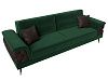 Прямой диван Лига-023 (зеленый\коричневый)