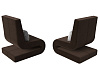 Кресло Волна (2 шт) (коричневый цвет)