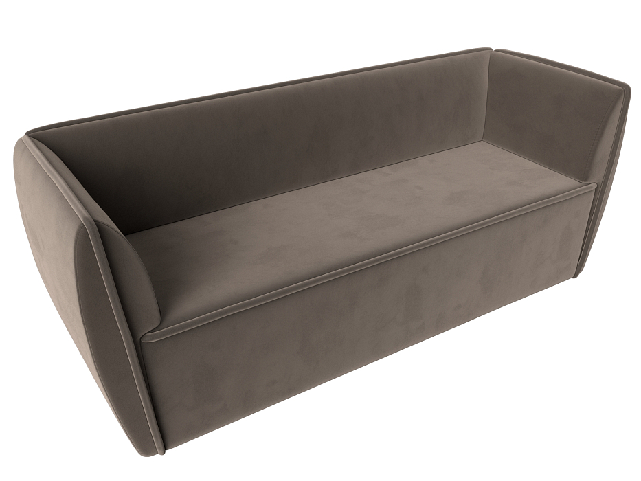 Диван кухонный прямой Бергамо 3-х местный (seven 727 коричневый)