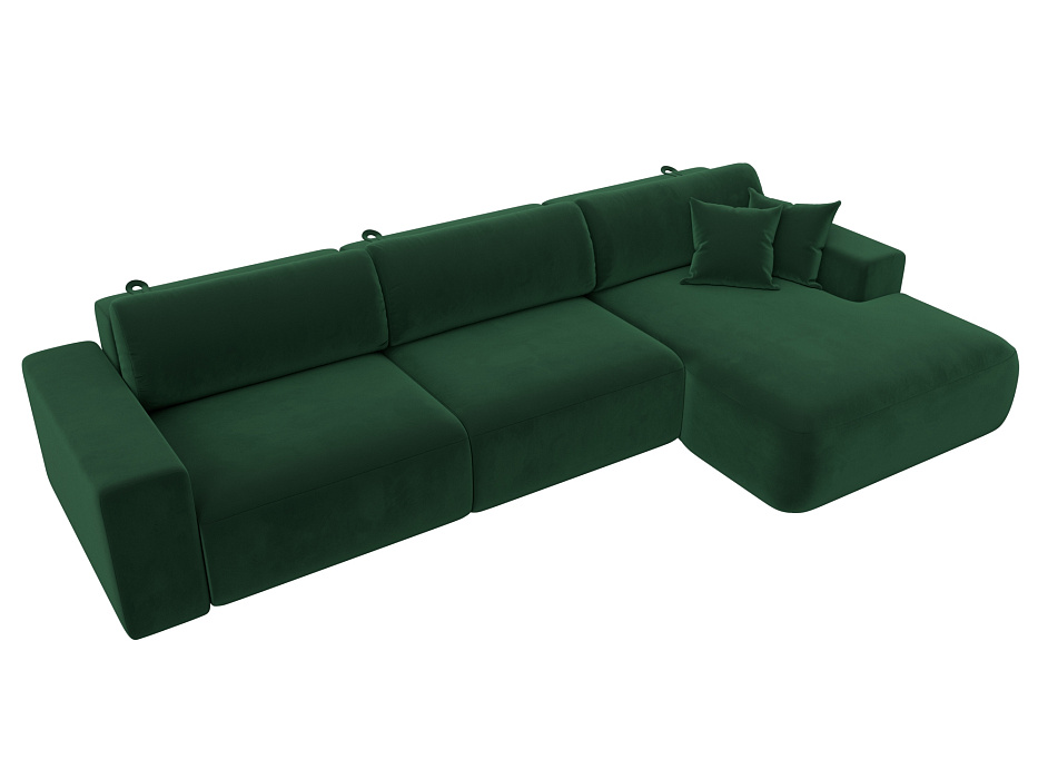 Диван угловой Лига-036 НПБ Классик Лонг правый угол (seven 626 зеленый)