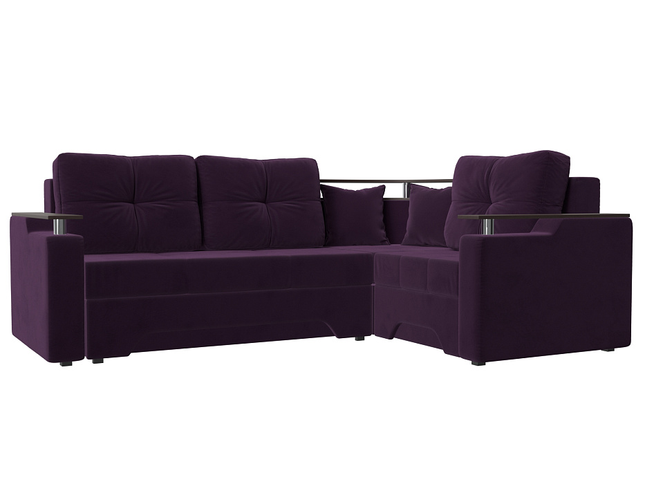 Угловой диван Комфорт правый угол (фиолетовый цвет)