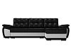 Угловой диван Нэстор правый угол (черный\белый цвет)