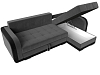 Угловой диван Марсель правый угол (серый\черный цвет)