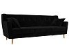 Прямой диван Брайтон 3 (черный)