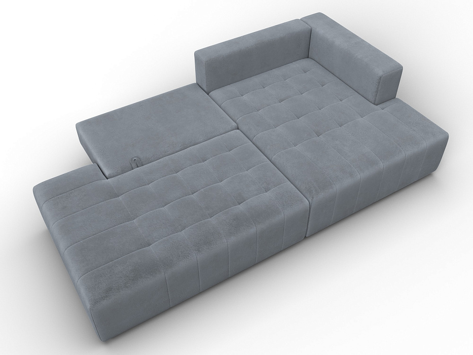 Диван угловой Лига-103 НПБ угол правый (tower 10 серый)