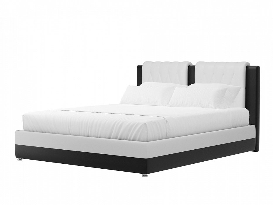Кровать интерьерная Камилла 160 (белый\черный)