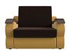 Прямой диван Меркурий 100 (коричневый\желтый цвет)