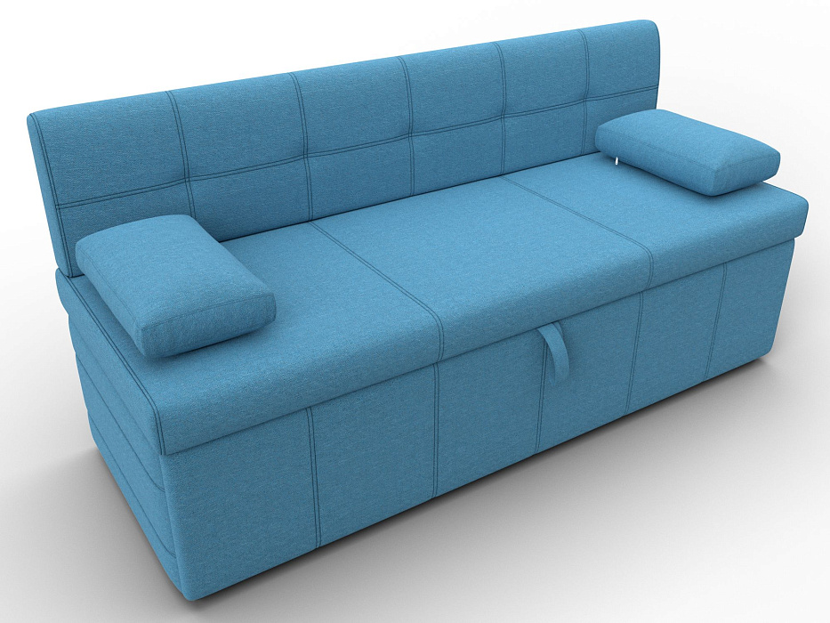 Диван кухонный прямой Лео (амур 10 голубой)