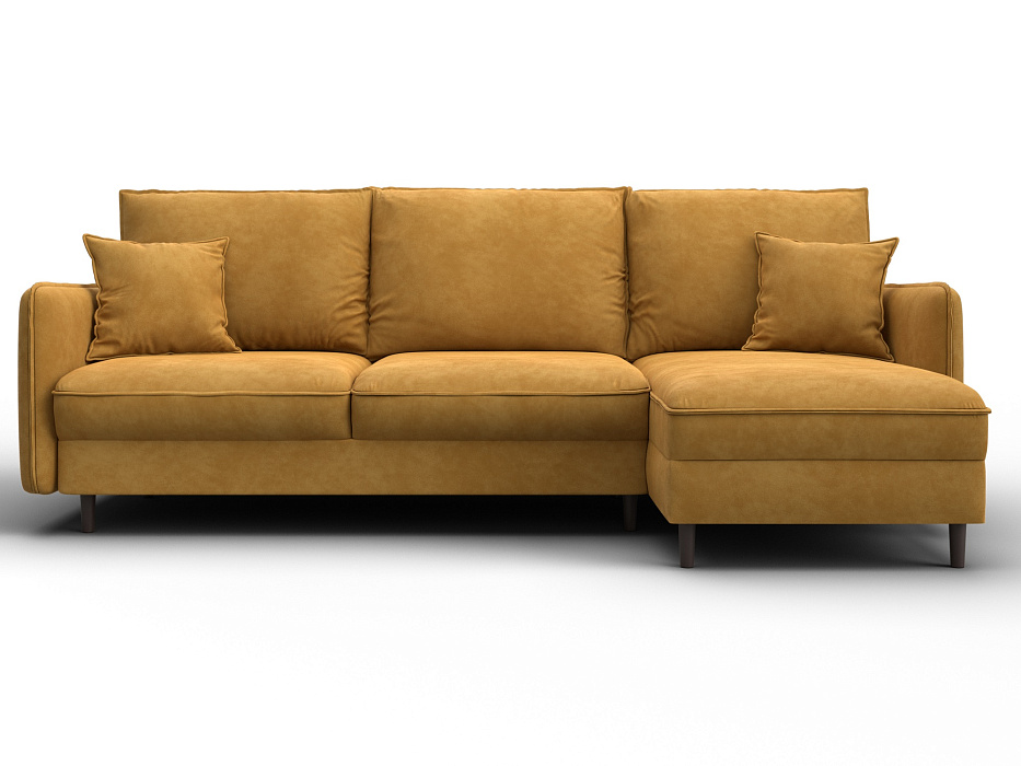 Диван угловой Лига-064 НПБ угол универсальный (brut 10 желтый)