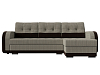 Угловой диван Марсель правый угол (корфу 02\коричневый цвет)