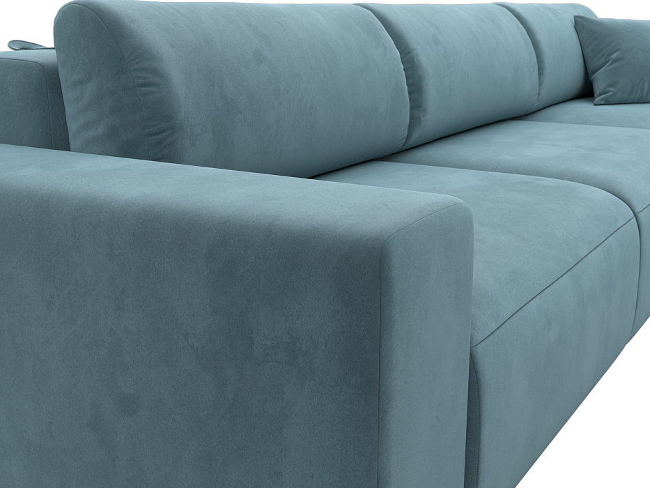 Диван угловой Лига-036 НПБ Классик Лонг правый угол (бирюзовый)