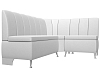 Кухонный угловой диван Кантри правый угол (белый)