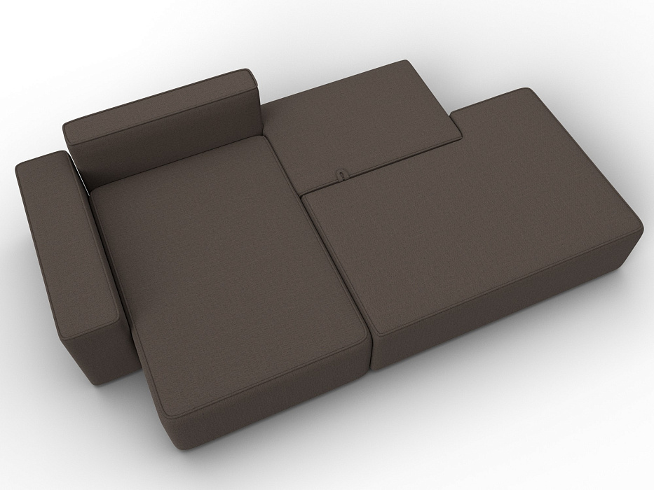 Диван угловой Лига-079 угол левый (амур 05 коричневый)