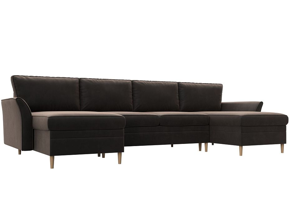 П-образный диван София (коричневый цвет)