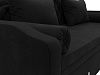 Прямой диван софа Сойер (черный цвет)