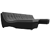 П-образный модульный диван Монреаль Long (серый\черный цвет)