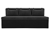 Кухонный прямой диван Метро (серый\черный)